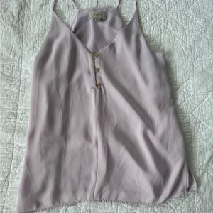 LOFT Women's Light Purple Camisole with Button Detail